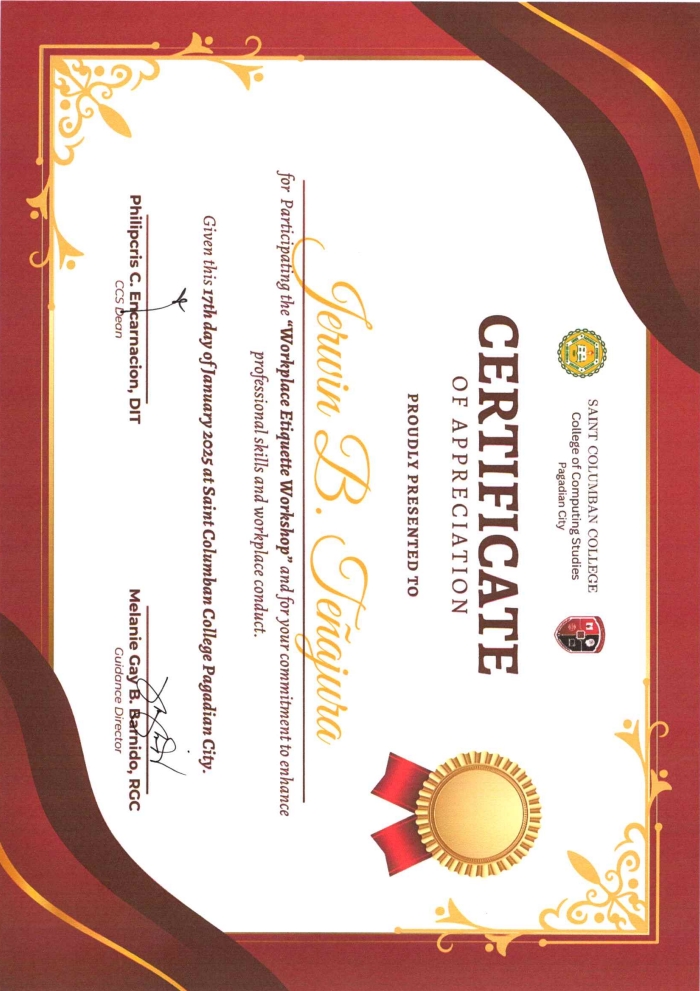 Workplace Etiquette Cert